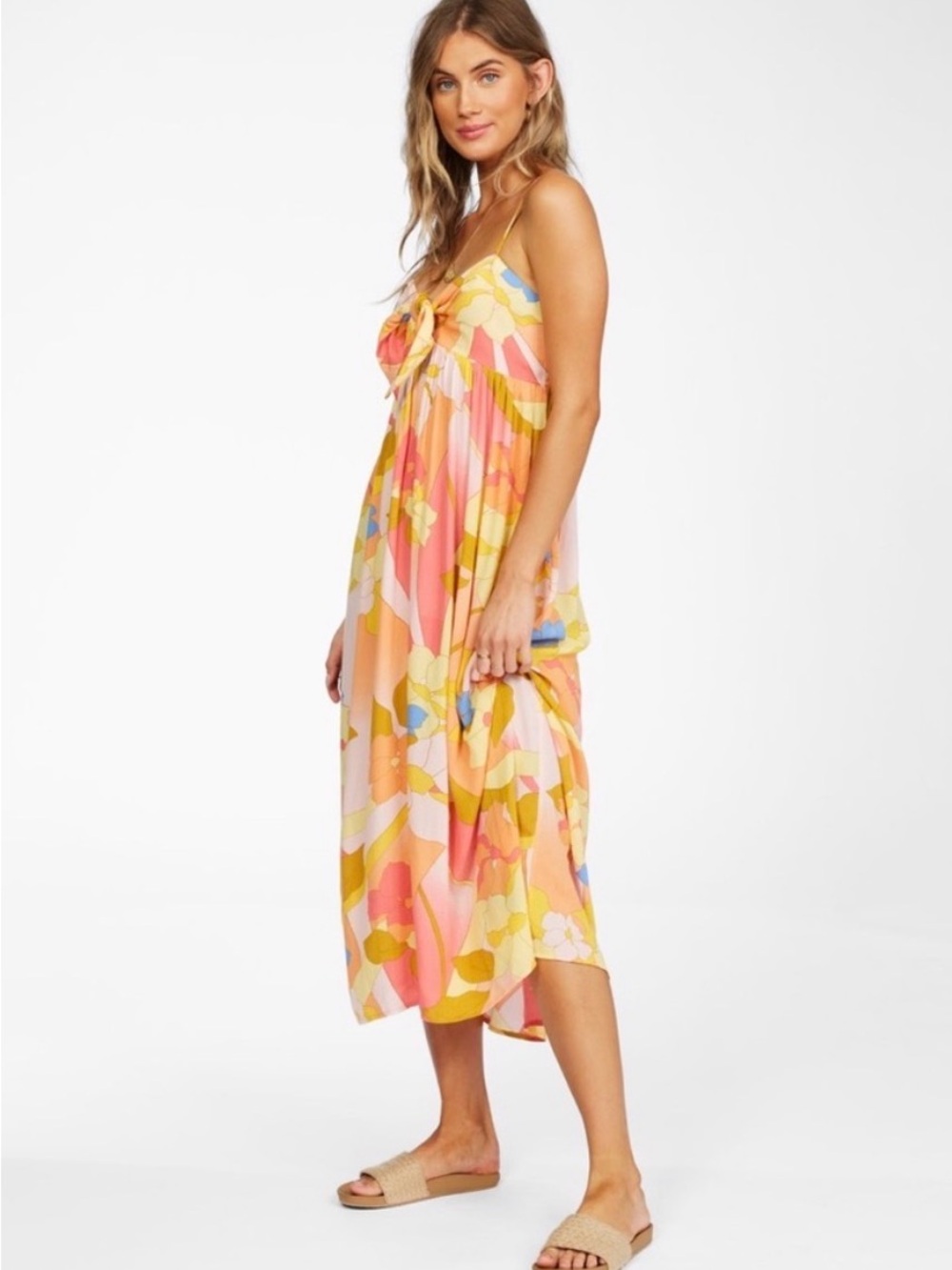 Billabong tropical floral midi/maxi dress